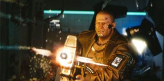 Una scena dal videogioco Cyberpunk 2077.