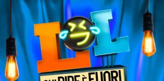 Il logo dello show Prime Video LOL: Chi ride è fuori.