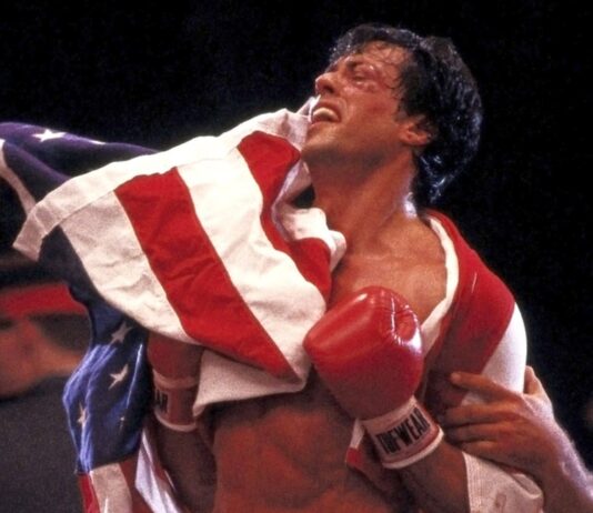 Sylvester Stallone nel film Rocky IV.