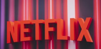 Il logo dell'ufficio di Roma di Netflix.
