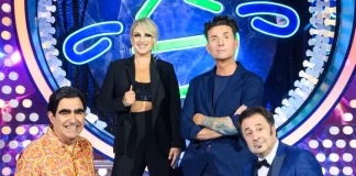 In foto i conduttori dello show Prime Video LOL Talent Show: Chi fa ridere è dentro.