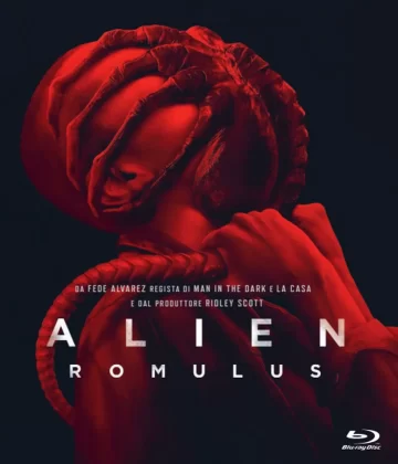In foto la copertina del Blu-Ray del film Alien Romulus.