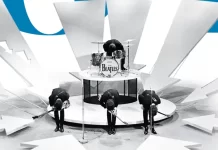 In foto i Beatles nel documentario Beatles '64.