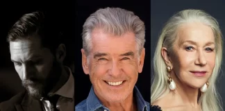 In foto Tom Hardy, Pierce Brosnan e Helen Mirren.