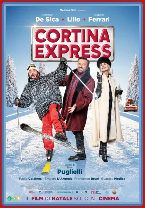 Il poster del film Cortina Express con Christian De Sica e Lillo.