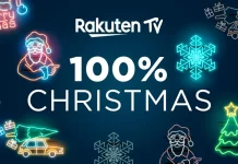 In foto la copertina del canale 100% Christmas di Rakuten TV.