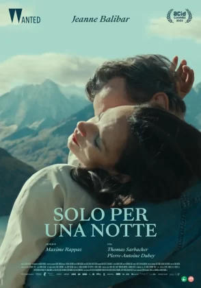 L'attrice Jeanne Balibar nel poster del film Solo per una notte.