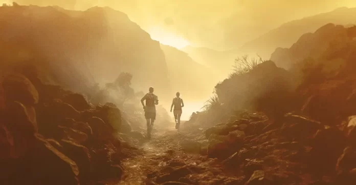 Treansvulcania.cover I due atleti nella locandina del documentario Transvulcania: La corsa del popolo