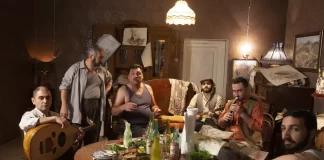 In foto alcuni attori del film Amerikatsi.
