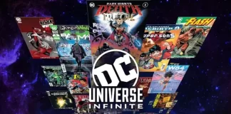 L'immagine che ritrae il logo del servizio DC Universe Infinite.