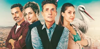In foto i protagonisti del film Dove osano le cicogne.