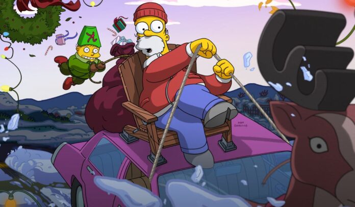 In foto Homer nello speciale I Simpson: O C'mon All Ye Faithful.