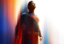 David Corenswet nel film Superman di Games Gunn.