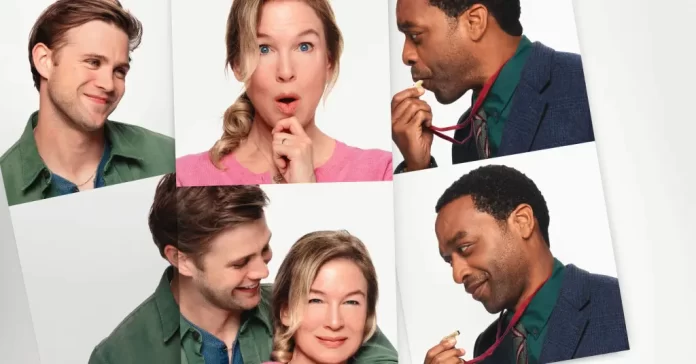 Renée Zellweger con i suoi spasimanti in Bridget Jones: Un amore di ragazzo.
