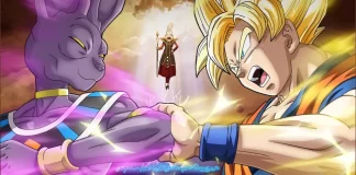 Goku combatte nel film Dragon Ball Z - La battaglia degli dei.