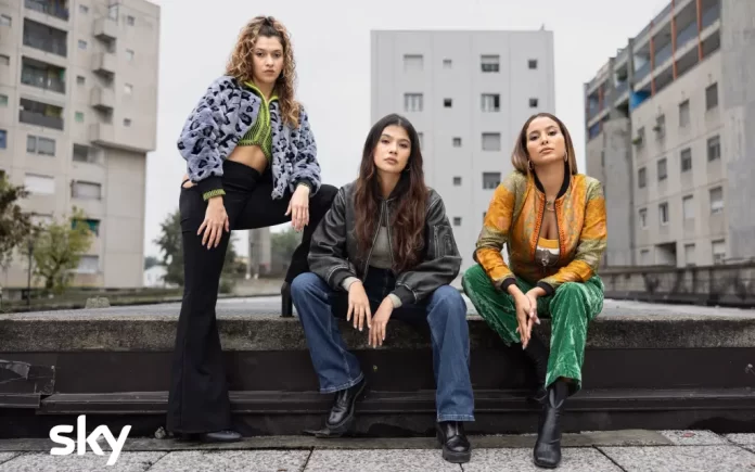 Le protagoniste della serie Sky Gangs of Milano - Le nuove storie del Blocco.