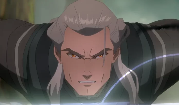 Geralt di Rivia nella serie The Witcher: le sirene degli abissi.