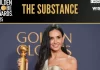 Demi Moore vince il Golden Globe come protagonista di The Substance.