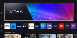 Una immagine del sistema operativo per Smart TV VIDAA.