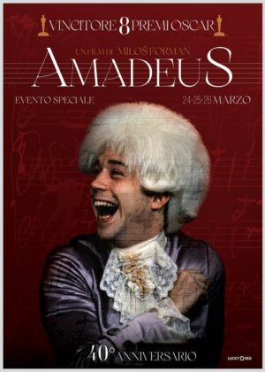 Il poster del film Amadeus.