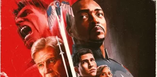 Anthony Macki e Harrison Ford nella locandina di Captain America: Brave New World.