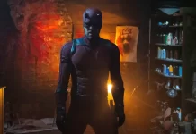 L'eroe Marvel Daredevil nella serie Daredevil: Rinascita.