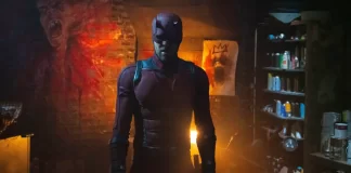 L'eroe Marvel Daredevil nella serie Daredevil: Rinascita.