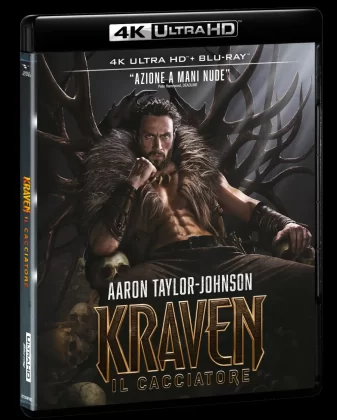 La versione Blu-Ray 4K del film Kraven . Il cacciatore.