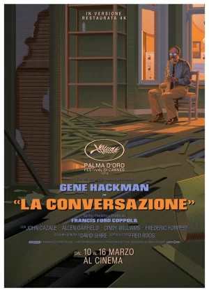 Il poster del film La conversazione.