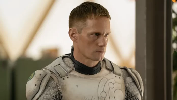 Alexander Skarsgård in Murderbot.