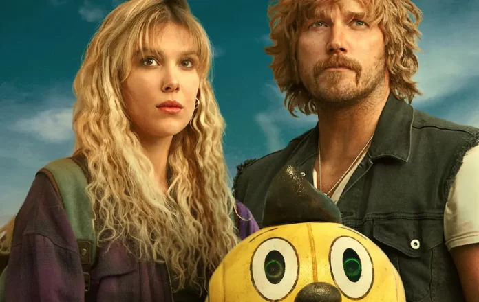 Millie Bobby Brown e Chris Pratt nel film The Electric State.