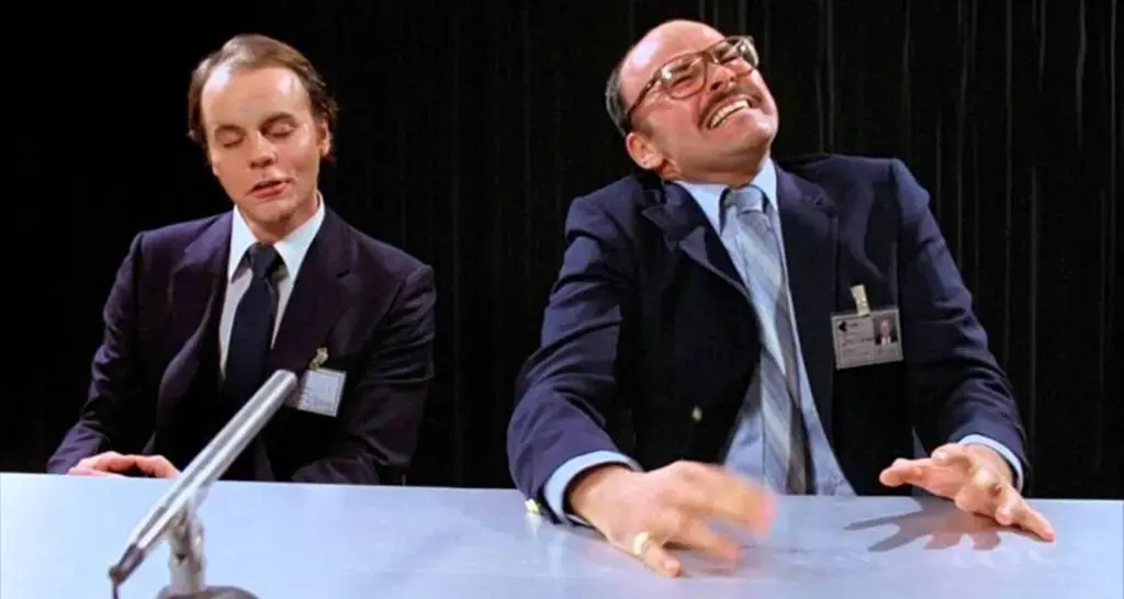 Una scena del film Scanners.