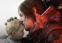 In foto Norman Reedus nel videogioco Death Stranding 2: On the Beach.