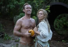 Jude Law e Vanessa Kirby nel film Eden.