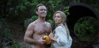 Jude Law e Vanessa Kirby nel film Eden.