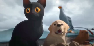 Il gatto protagonista del film Flow - Un mondo da salvare.