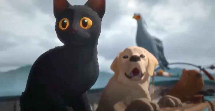 Il gatto protagonista del film Flow - Un mondo da salvare.