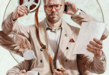 Seth Rogen nella locandina della serie The Studio.