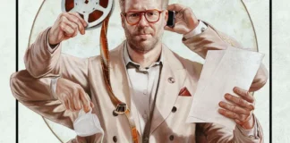 Seth Rogen nella locandina della serie The Studio.