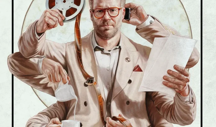 Seth Rogen nella locandina della serie The Studio.