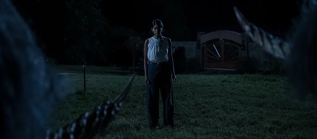 Una drammatica scena di Death of a Unicorn.