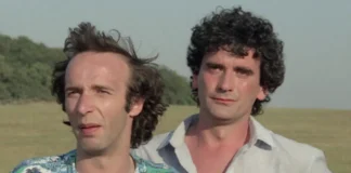 Roberto Benigni e Massimo Troisi nel film Non ci resta che piangere.