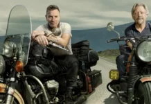 Ewan McGregor e Charley Boorman nella serie In moto verso casa.