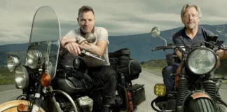 Ewan McGregor e Charley Boorman nella serie In moto verso casa.