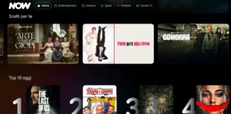 L'interfaccia della nuova app NOW.