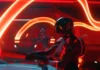 In foto un personaggio del film Tron: Ares.
