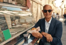 Stanley Tucci nella serie Tucci in Italy.