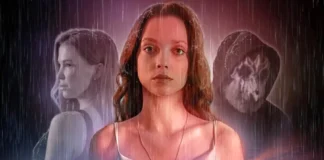 Monroe Cline nella locandina del film When it Rains in LA.