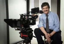 Fabio De Luigi sul set del film Un bel giorno.