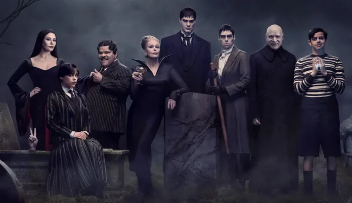 In foto i protagonisti della seconda stagione di Mercoledì.